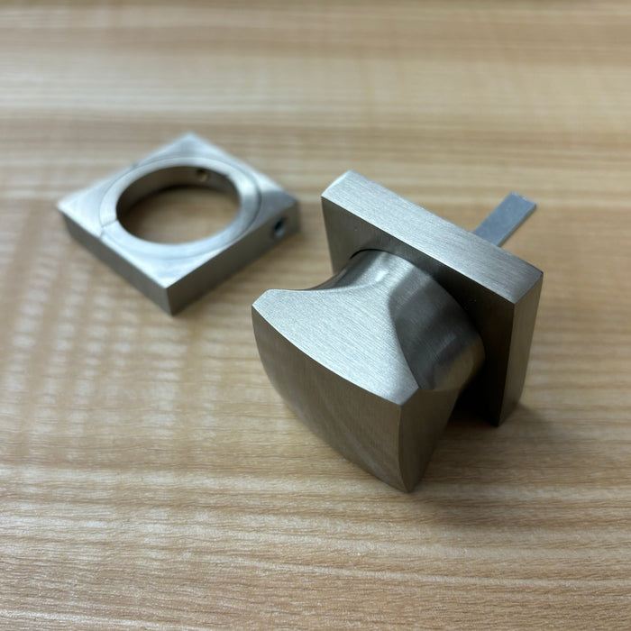 Square Thumb Turn Set – Brushed Metal Finish, 3-pack, 8000STTUS15