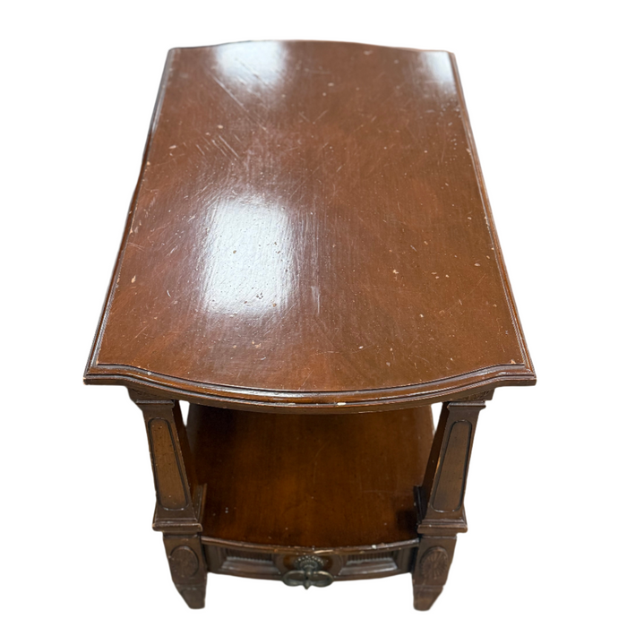 Dark Brown Wooden Side Table