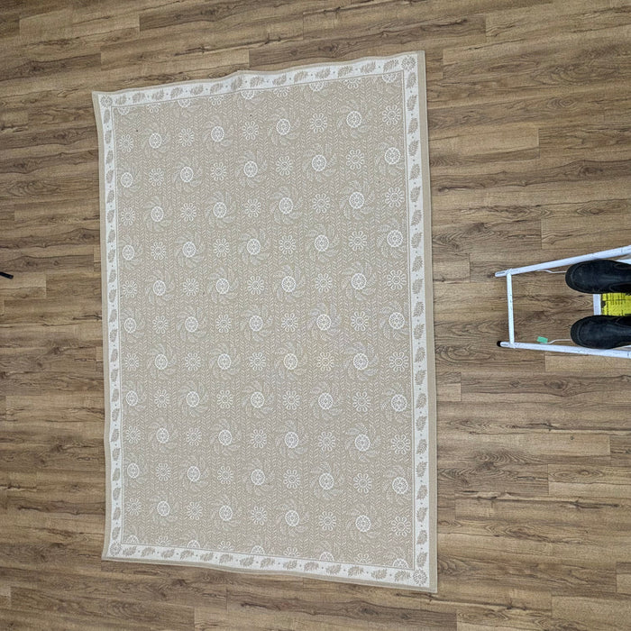 6×9-ft Beige Floral Rug – Premium Material, 54