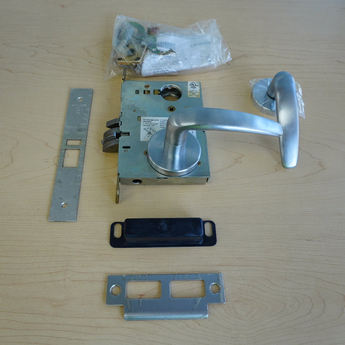 Schlage L9050L 07L Mortise Entrance/Office Lock – Less Cylinder, Satin Chrome