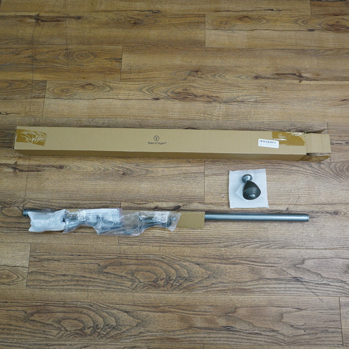 Tailor & Taylor 1‑Inch Adjustable Curtain Rod Set – Silver – 36 to 72-inch