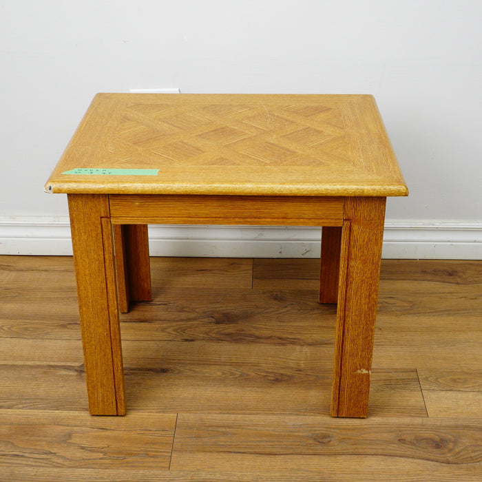 22x18x18—Inch Parquet Top Side Table