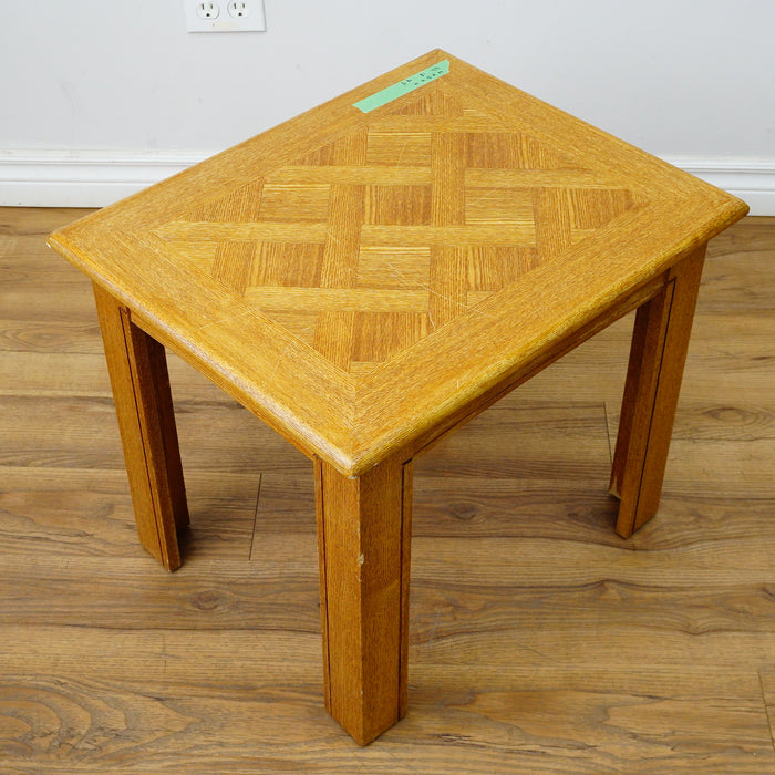 22x18x18—Inch Parquet Top Side Table