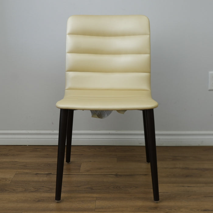 18.5 Inch W Beige Faux Leather Armless Chair