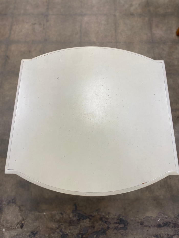 Off-White Small Curved Side Table