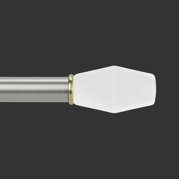 Fade Knob 1" Curtain Rod - Nickel/Steel