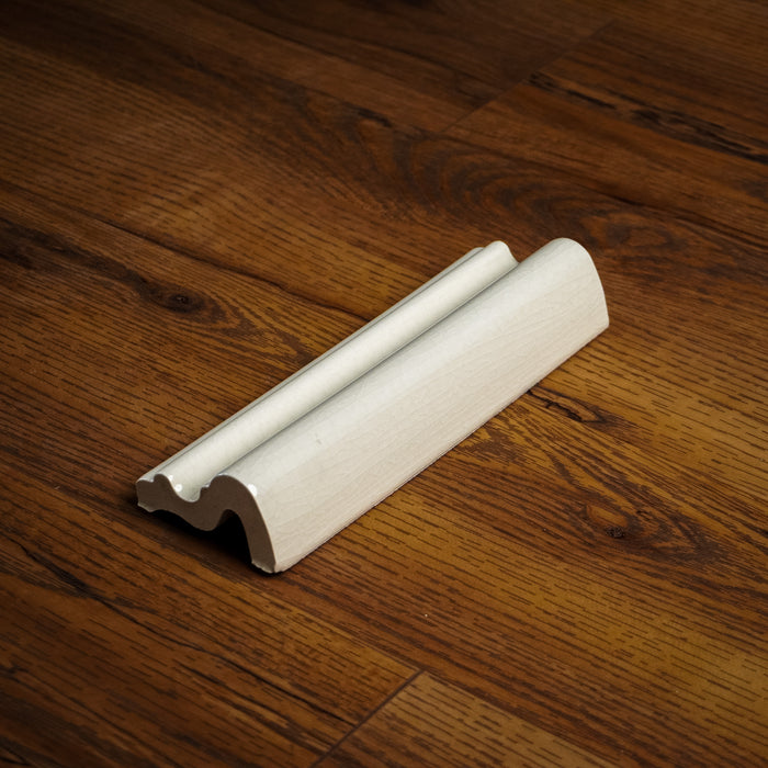 2.5" x 8" Sink Cap White Crackle Cream  0.7 sq. ft. (5 per box)