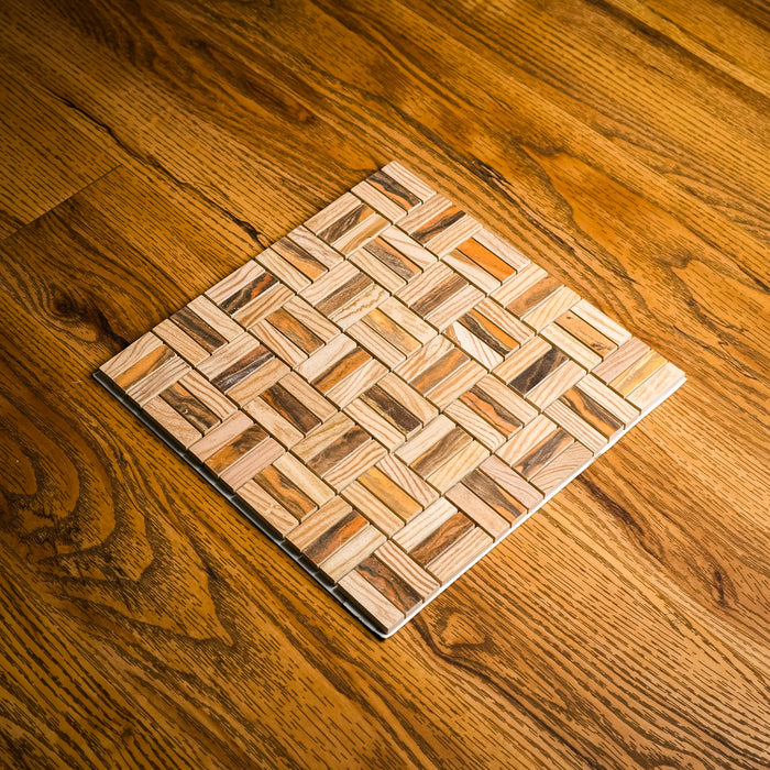 12" x 12" Wood Blend Mosaic Tile  9.69 sq. ft. (10 per box)