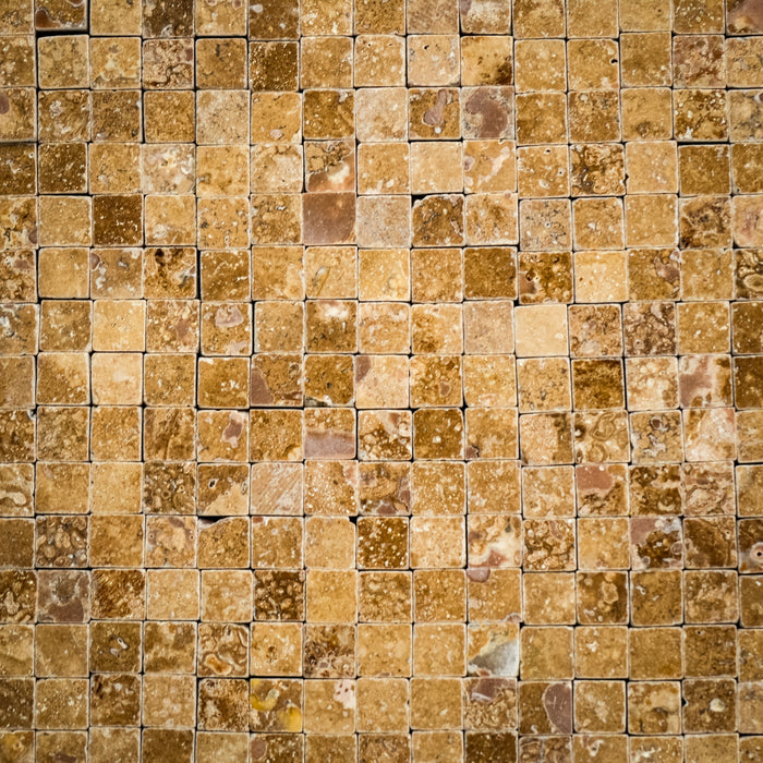 12" x 12" Tiny Noce-P Brown Marble Mosaic Tiles  11 sq. ft. (11 per box)
