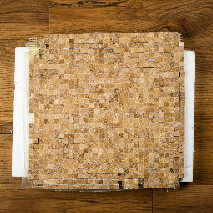 12" x 12" Tiny Noce-P Brown Marble Mosaic Tiles  11 sq. ft. (11 per box)