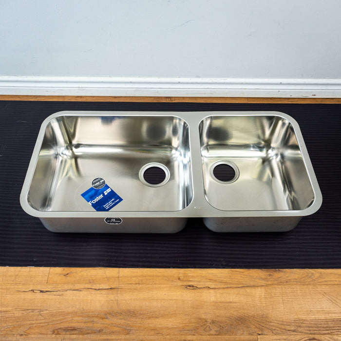 Foster Undermount Double Kitchen Sink - Stainless Steel