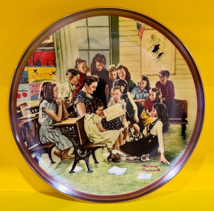 "The Story Hour" Limited Edition of Norman Rockwell Collectable Plate - with Authentication Certificate