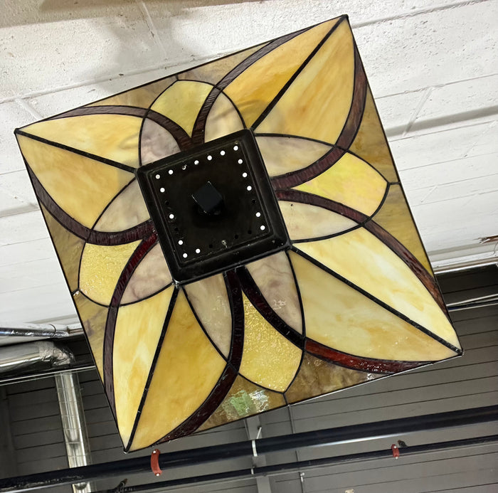 Quizel Tiffany - Like Semi Flush Mount Light Fixture