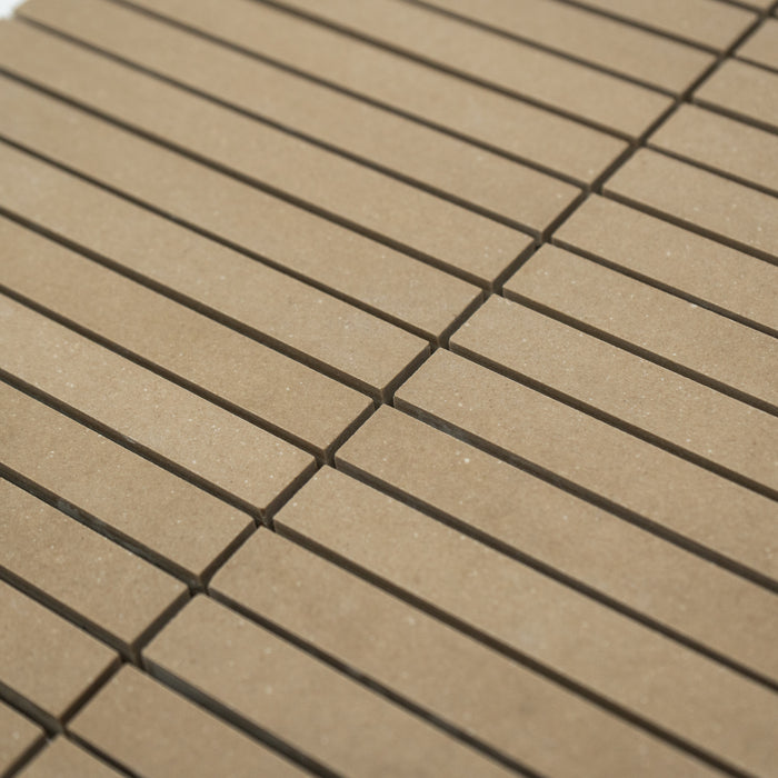 Matt Beige Mosaic Tiles - 11.9" x 11.9"