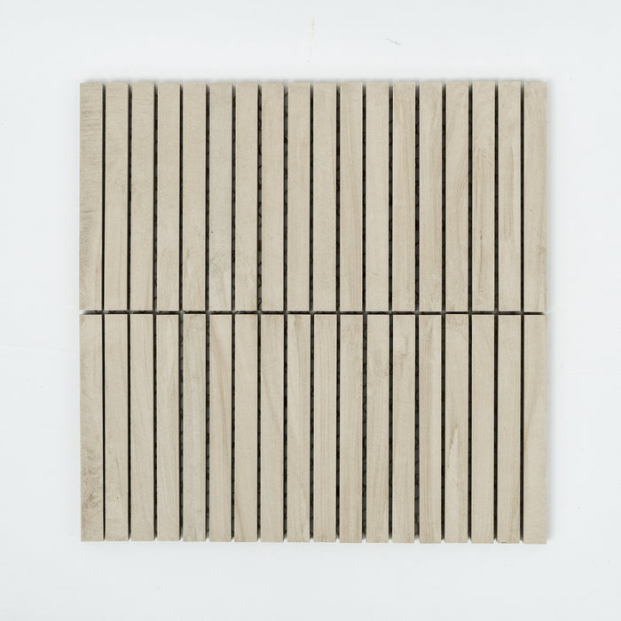 Matt Cream Mosaic Tiles - 11.9" x 11.9"