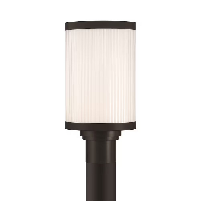 Massey 1-Light 15"H Integrated LED, Black Metal, Outdoor Post Lantern Light