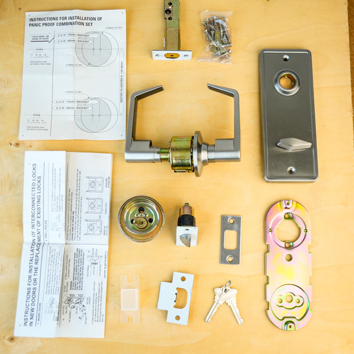 Dorex EM10 C15 Passage Lever – Medium Duty, Satin Nickel, Grade 2