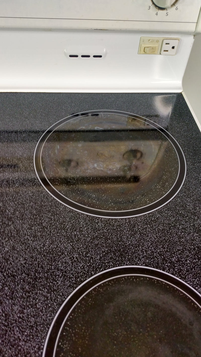 GE White Electric Glass Top Stove Habitat ReStore GTA