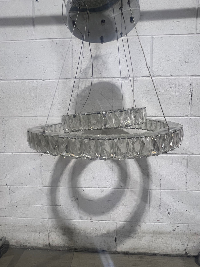 2 Ring Crystal LED Ceiling Light