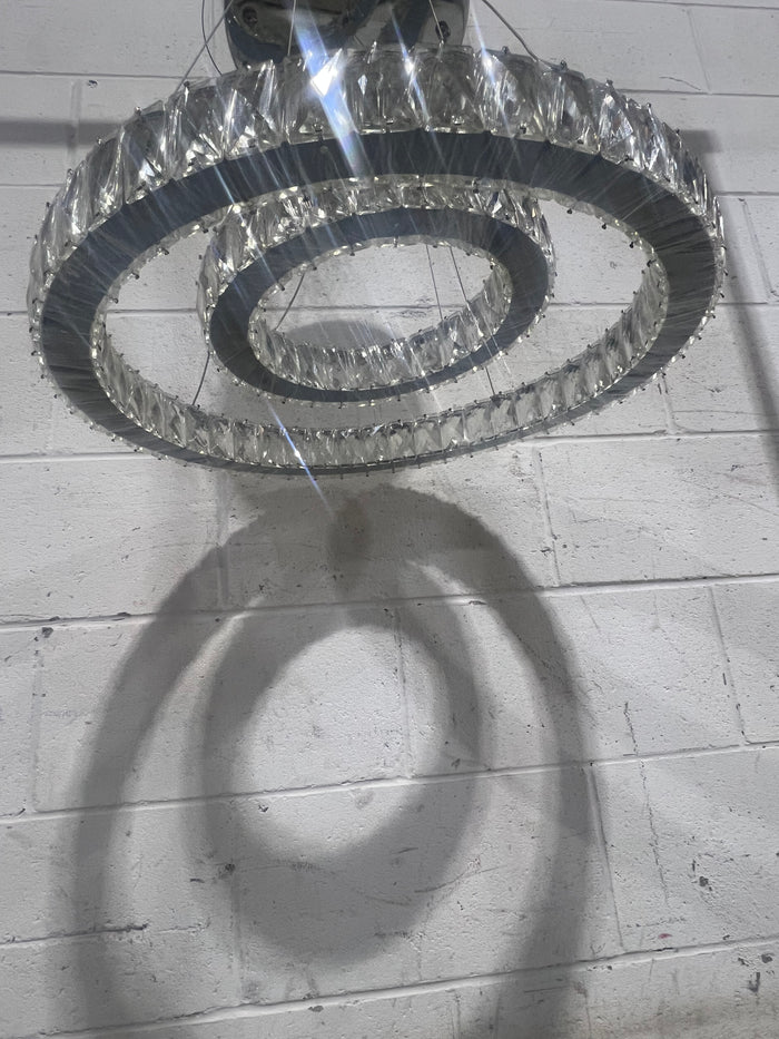 2 Ring Crystal LED Ceiling Light