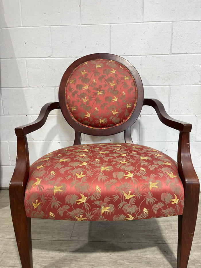 Red and Gold Sparrow Accent Chair