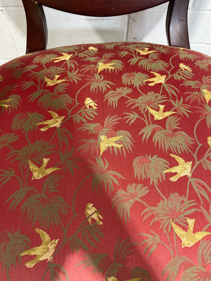 Red and Gold Sparrow Accent Chair