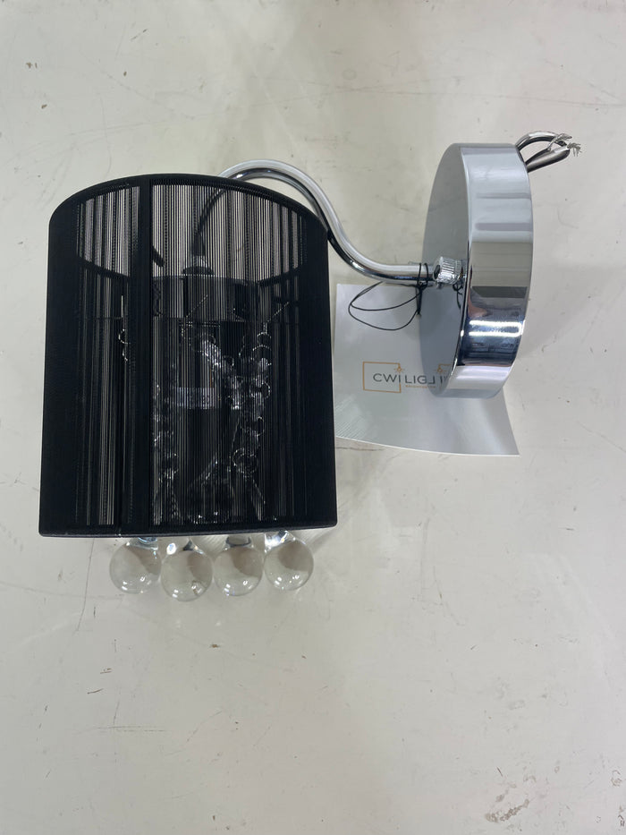 Sconce Light w/Tear Drop Crystals