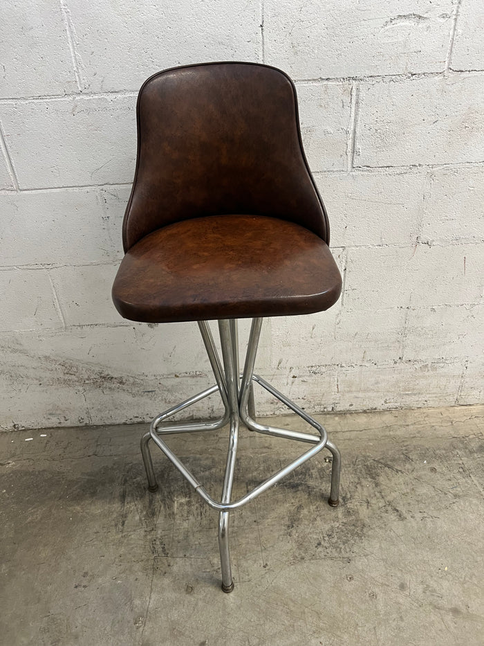 1970 Retro Mid-Century Swivel Bar Stool