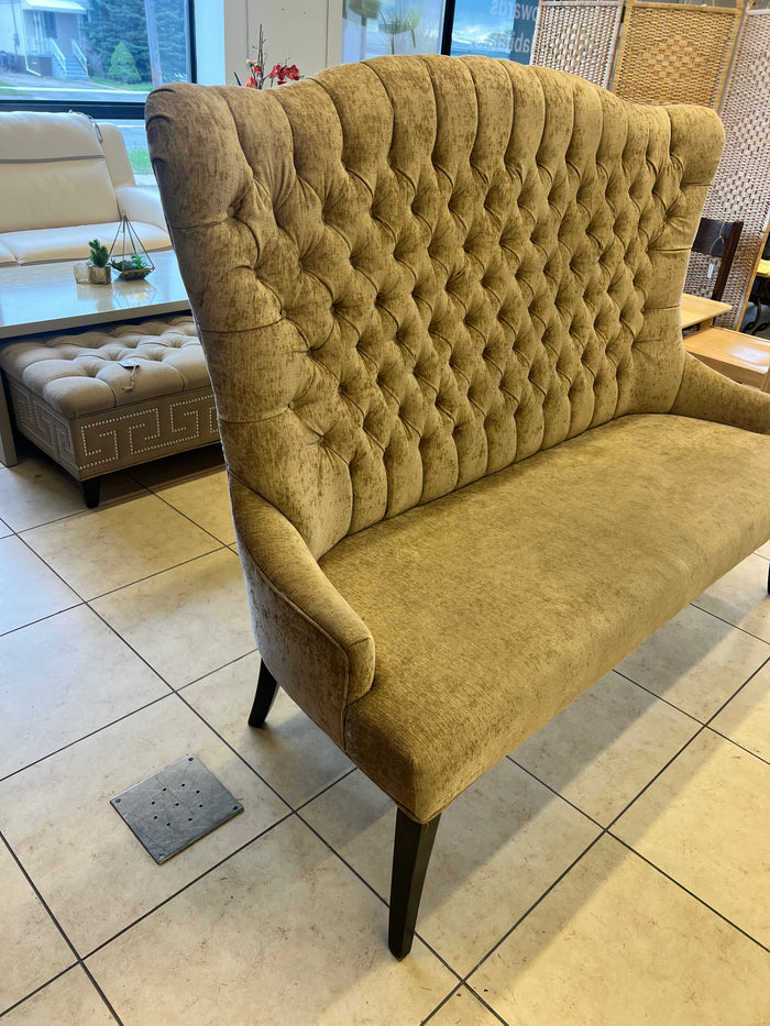 Opulent Tufted High-Back Settee