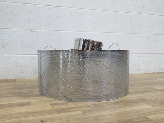 Chrome Finish Chandelier with Round Metal Mesh Shade