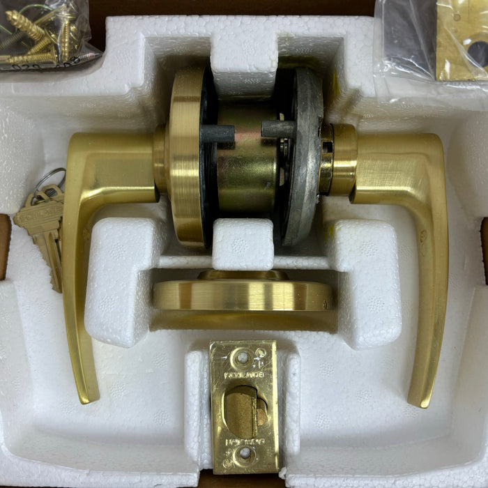 Schlage Lockset AL80PD-JUP-606 Storeroom Lever Lock Cylindrical in Brass