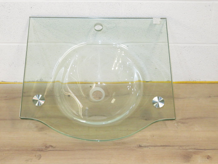 24"W Tempered Glass Sink