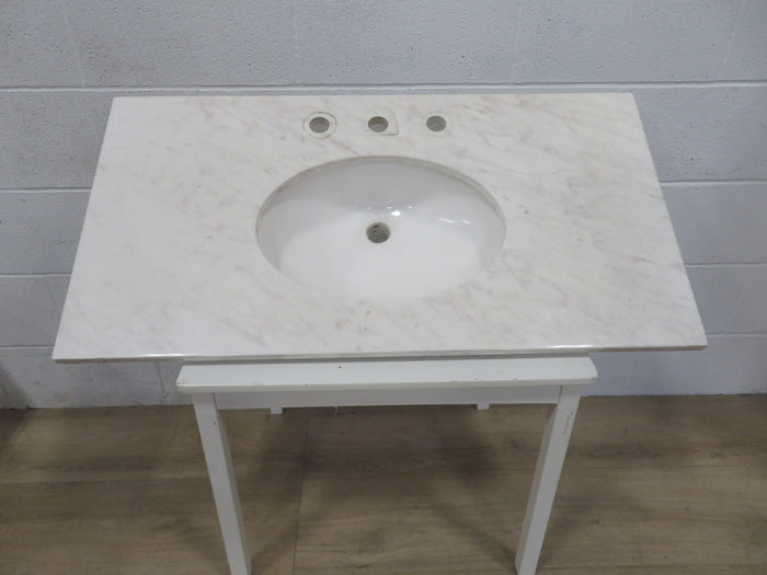 36.5" Bathroom Vanity Counter Top in Marble