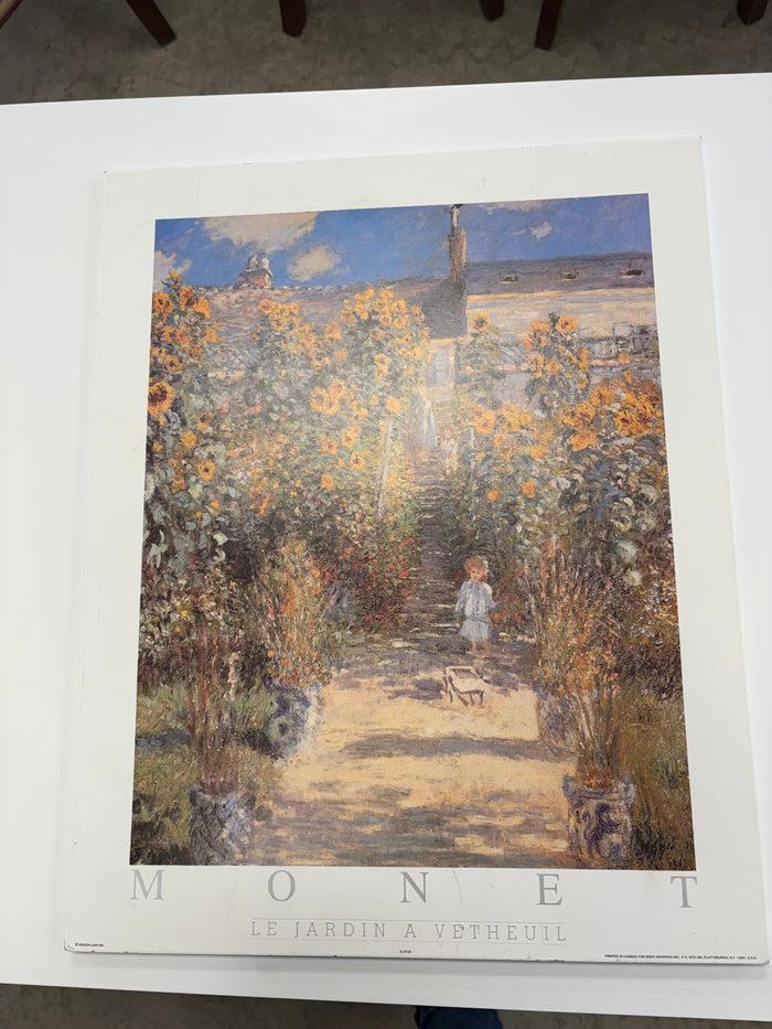 Le Jardin De Vetheuil By Clade Monet