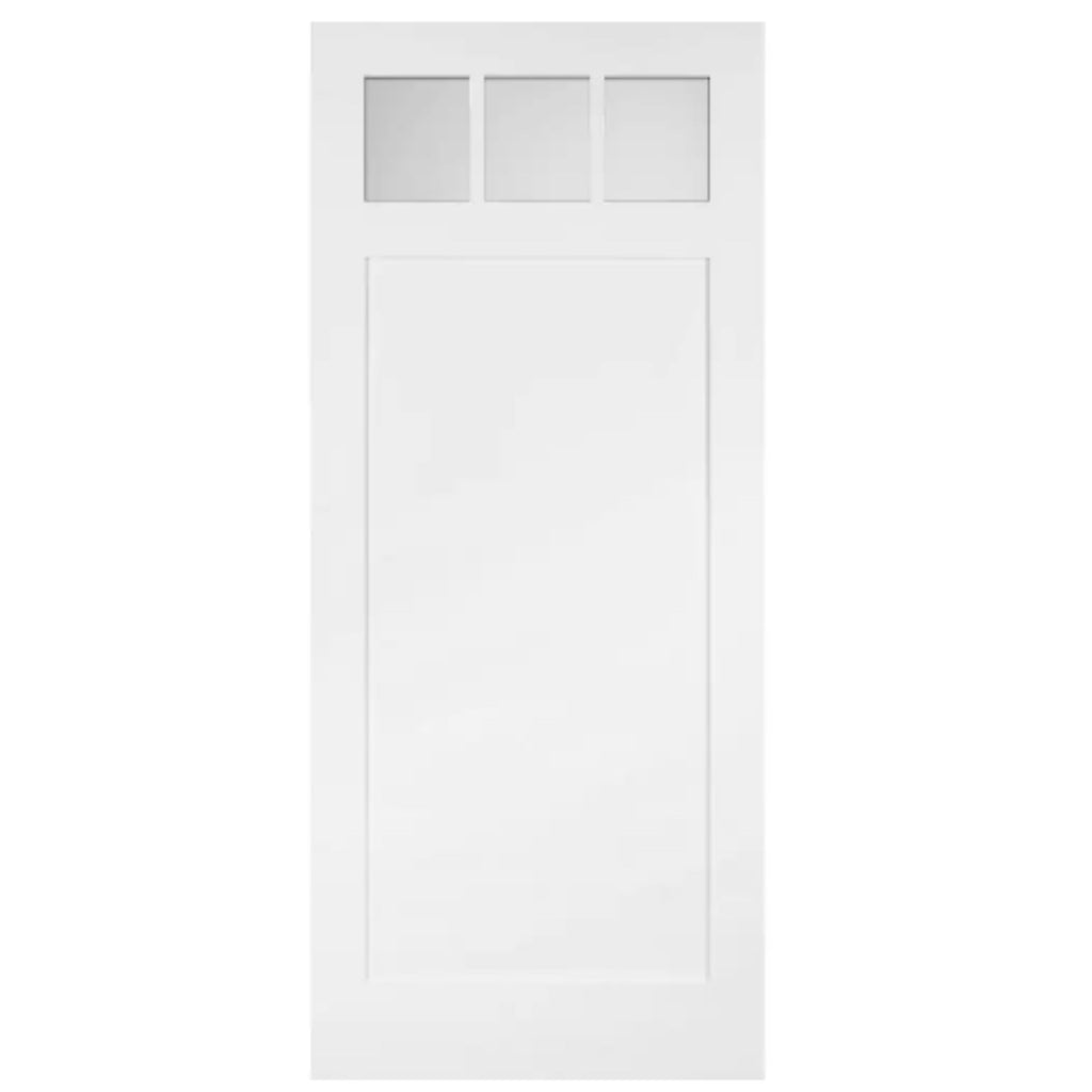 Masonite Craftsman White Barn Door- White 42” W x 84"H