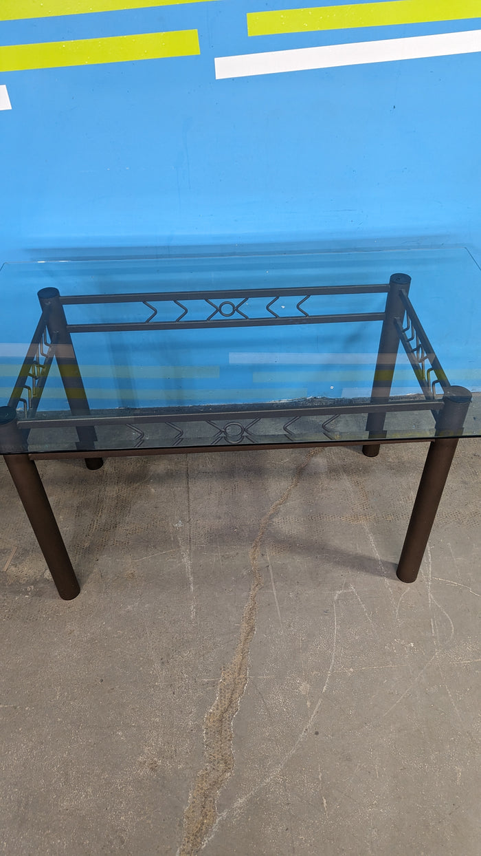 60" x 36" Glass-Top Dining Table