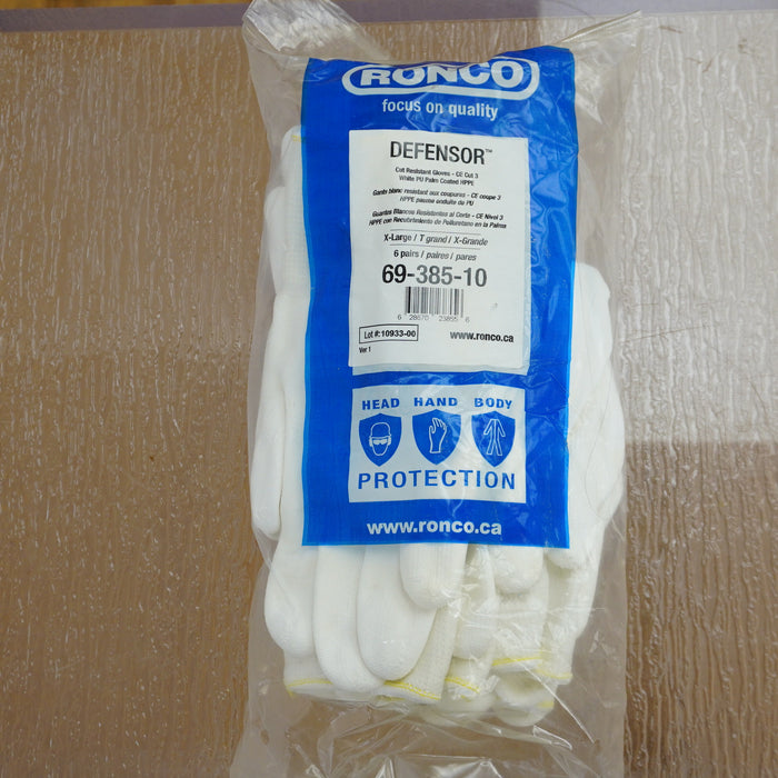 PrimaCut White PU Coated Cut Resistant X-Large 69-385-10 (6-Pack)