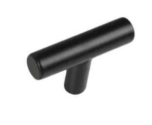 StyleWell 2 in. Matte Black Hollow T-Bar Cabinet Handle Drawer Knobs (10-Pack)