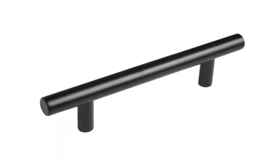 StyleWell 3-3/4 in. Matte Black Hollow Cabinet Handle Drawer Bar Pulls (10-Pack)