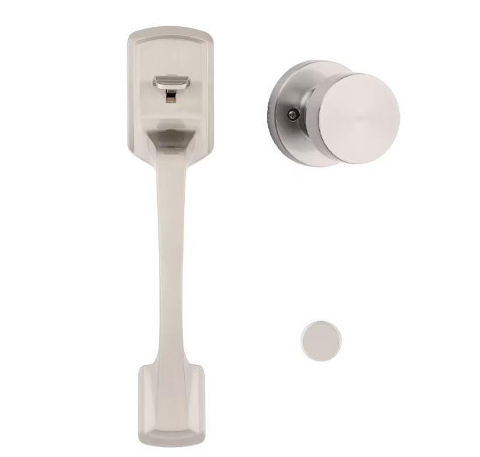 Weiser Prague x Cambie Knob Lower Half Satin Nickel LoweExterior Door Handle Set/Entry Door Knob