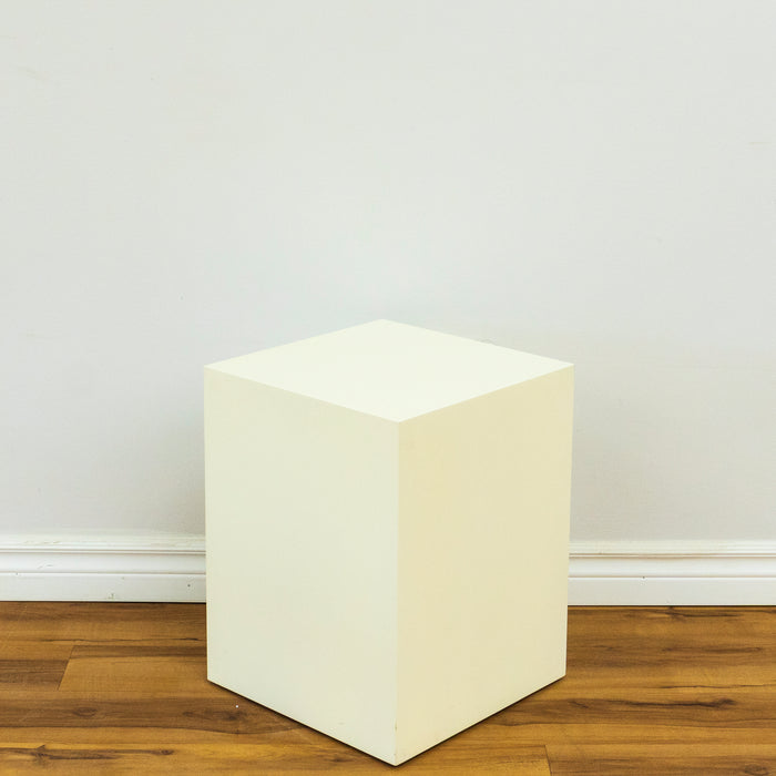 18" x 14" White Side Stool