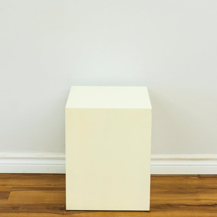 18" x 14" White Side Stool