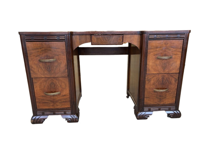Antique Solid Oak Make-Up Vanity