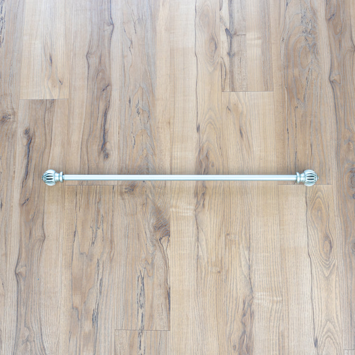 Duncan 5/8" Single Decorative Window Curtain Rod - 28" - 48" Satin Nickel