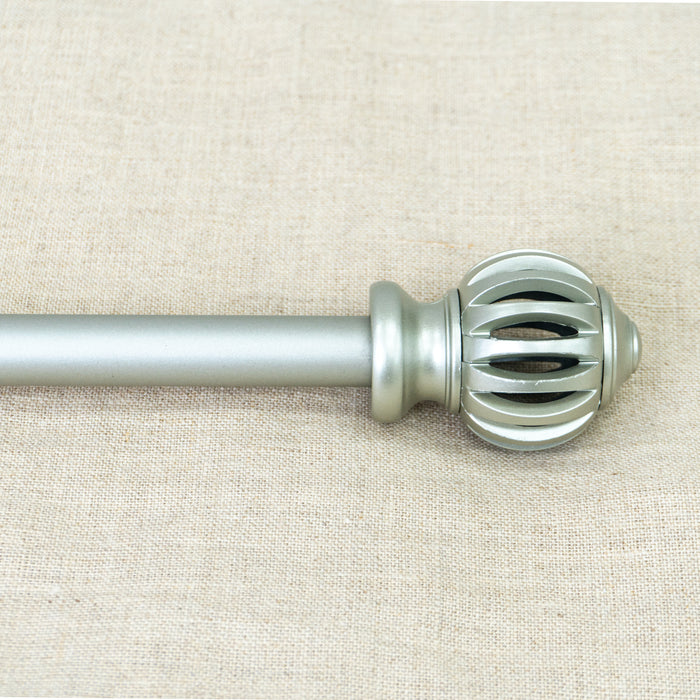 Duncan 5/8" Single Decorative Window Curtain Rod - 28" - 48" Satin Nickel
