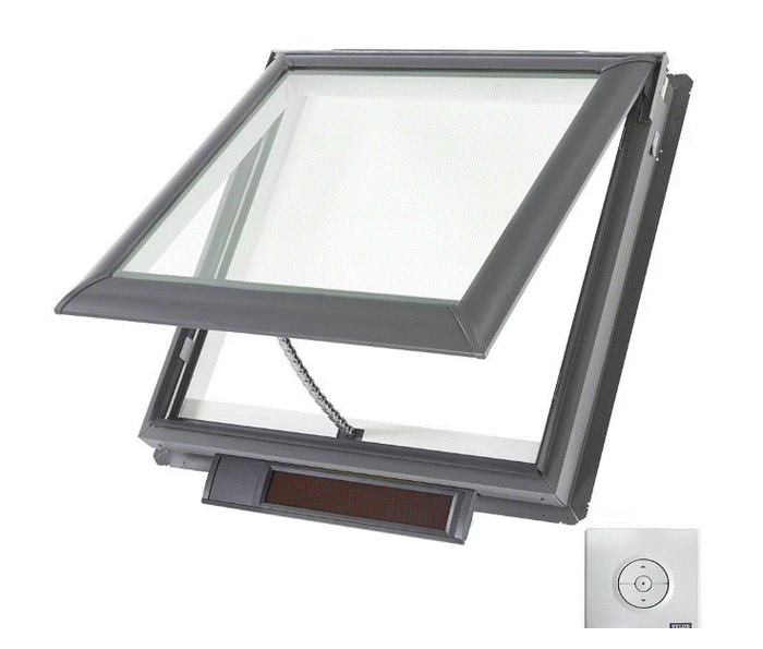 Solar Powered Venting Deck Mount Skylight - 44.75" X 46.25"