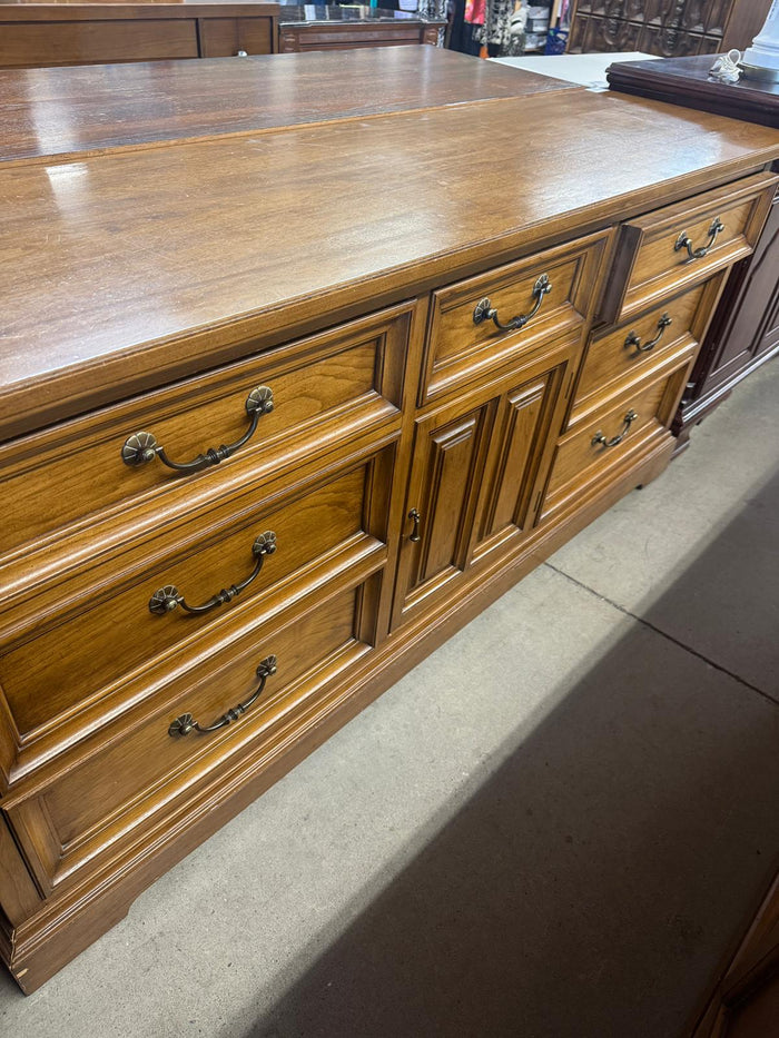 70"W 9-Drawer Wooden Dresser