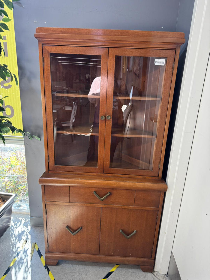 32"W Corner Wooden Cabinet