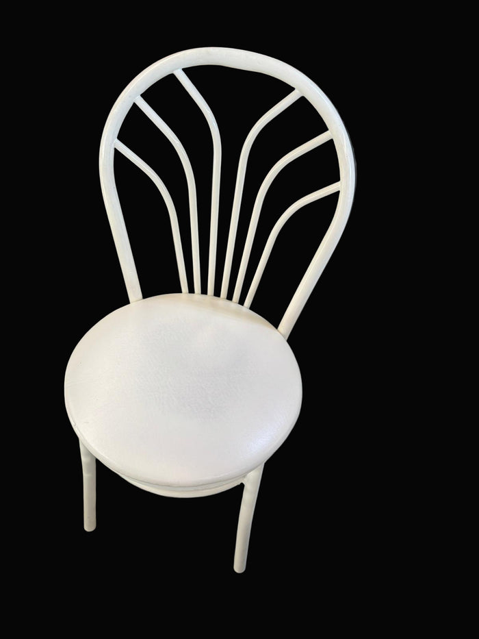 36" x 36"  Round White Dining Set With Two Chairs