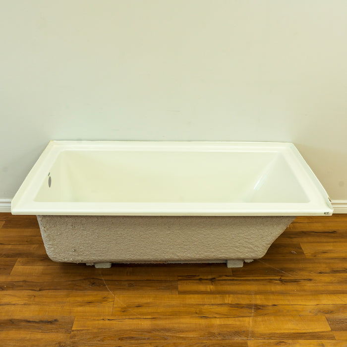 BO41L Azzura White Aura Bathtub Left Drain